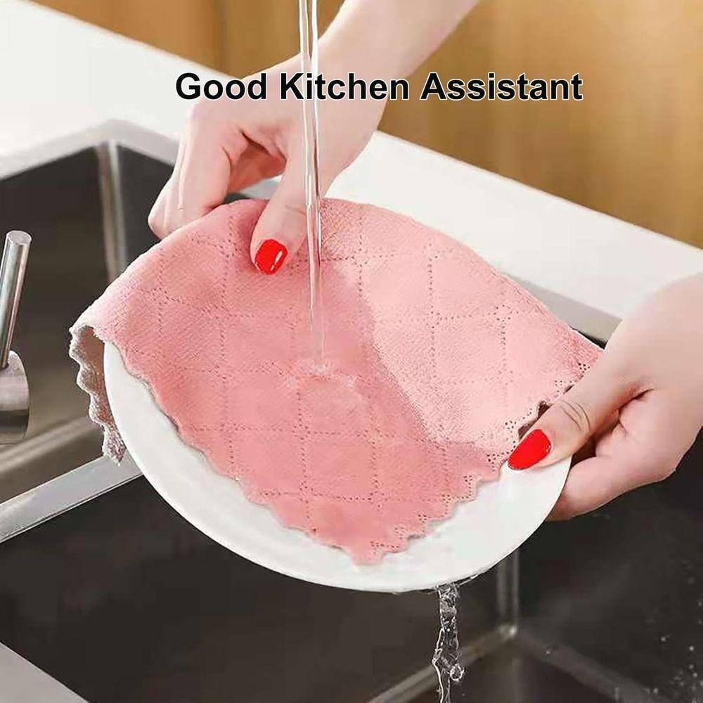 Remove Oil Microfiber Cleaning Cloth with 2 Color Assorted Super Absorbent Thickened to Absorb Water Durable Fast Drying