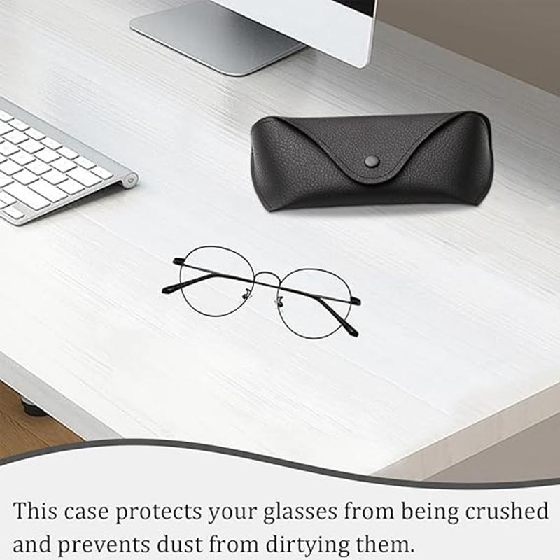 Fashionable Eyeglass Pouch Soft PU Leather Sunglasses Case for Men and Women On-the-Go