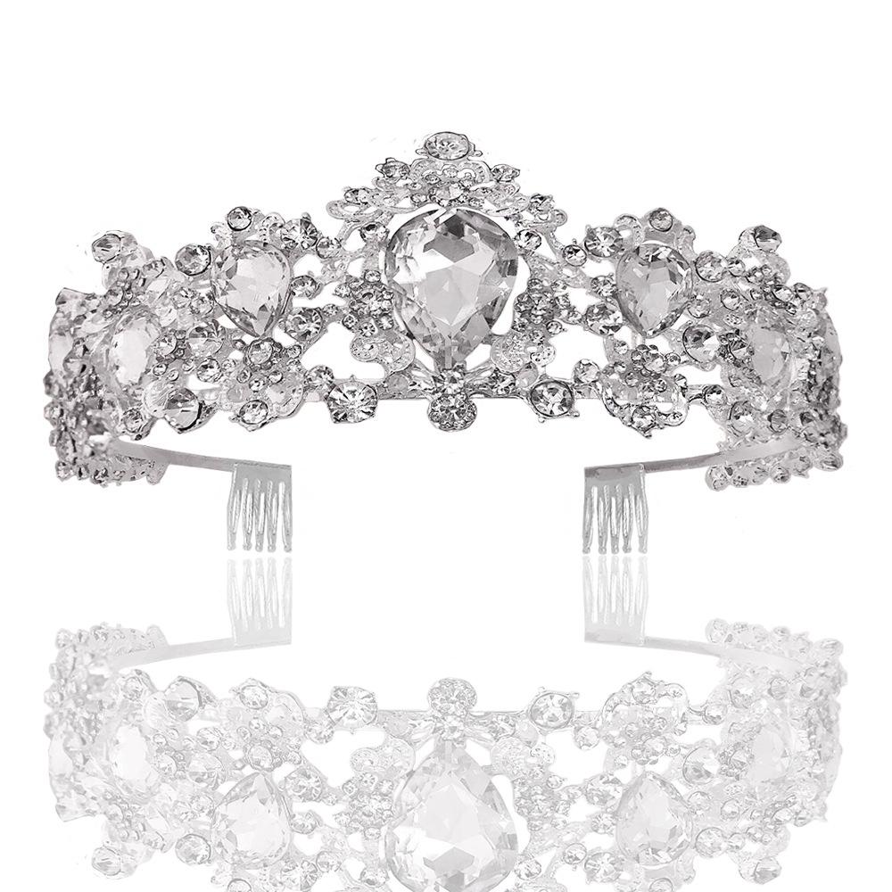 Retro Krone Brautkrone Hochzeit Barock Königin Golden Große Krone Hochzeitsaccessoires