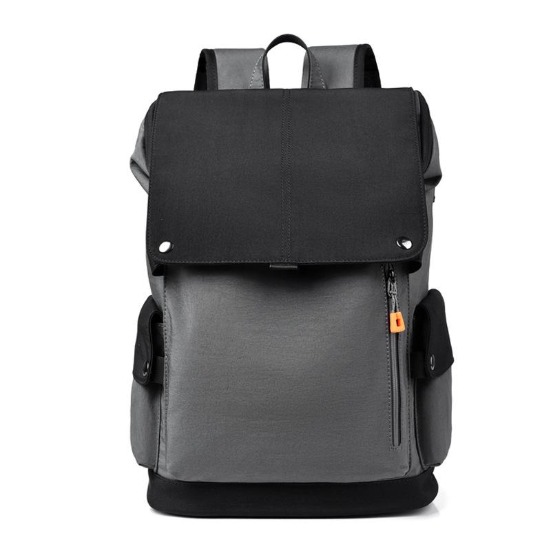 Men's Business Bag, Computer Bag, Backpack, Dark Grey Hand-held Casual and Fashionable Travel Backpack