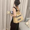 Yogodlns Canvas Women Handbags Large Tote Beach Shopping Bags Underarm Shoulder Bag For Female Casual Top-Handle Bags