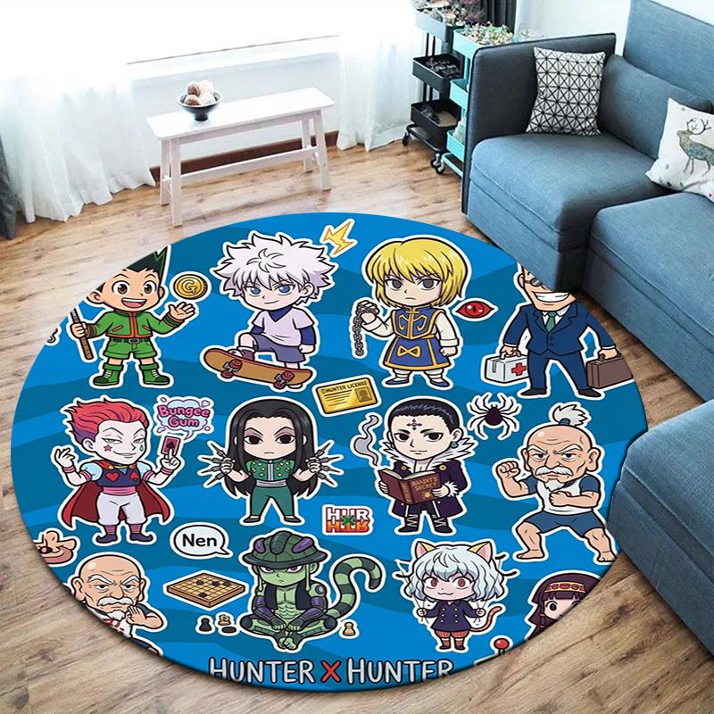 Hunter X Hunter Round Area Rug Carpet Rug For Living Room Bedroom Sofa Playroom Decor Nonslip Floor Mat