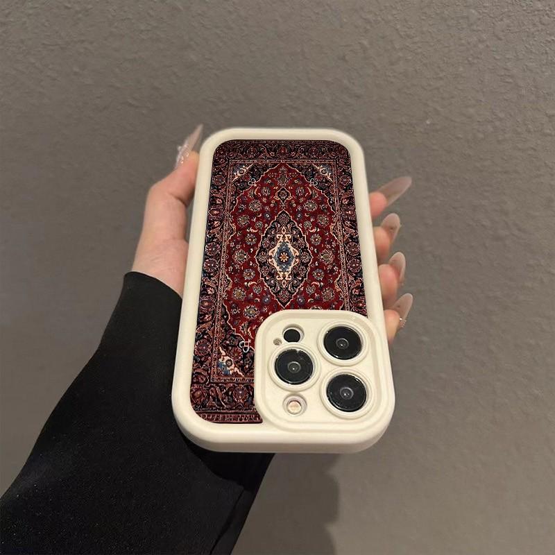 Vintage Pattern Bumper Phone Case For Samsung Galaxy S25 S24 S23 S22 S21 Ultra Plus FE Funda A16 A26 A36 A56 A55 A54 Candy Cover