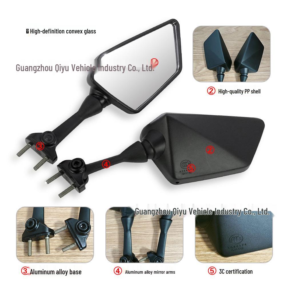 Compatible Rearview Mirror for Kawasaki NINJA250R Horizon Small Ninja EX250