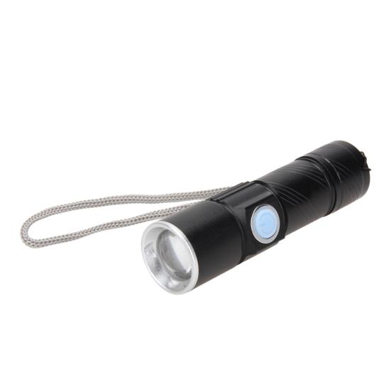 Flashlights USB Rechargeable 3 Modes Aluminum Alloy Sturdy Portable Torch Flashlight for Outdoor