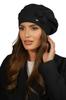 Kamea-Bara Women' Winter Wool Beret Black