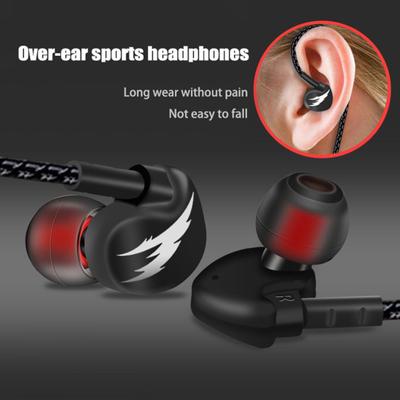 Écouteurs filaires V2 confortables, contrôle de ligne sensible, méga basses, casque confortable pour le sport