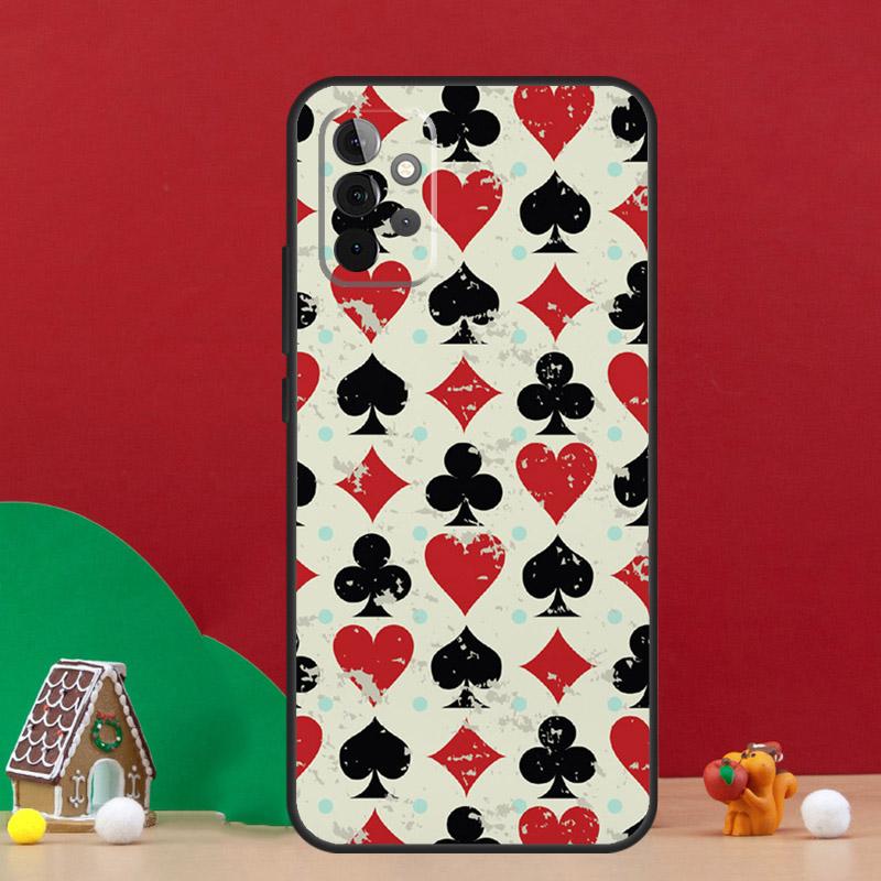 CASINO PLAYING CARDS Case For Samsung Galaxy A56 A33 A13 A36 A23 A52 A32 A12 A54 A34 A14 A16 A53 A15 A35 A55 A17