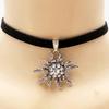 Traditional Vintage Edelweiss Necklace Fashion Flower Charm Pendant Necklaces Women Choker Clavicle Chain Jewelry Gift