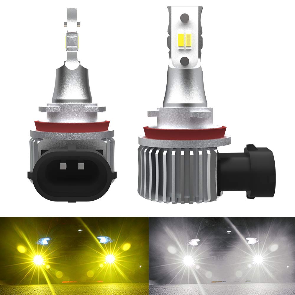 

[Ограниченный бренд Amazon] Противотуманная фара, H8 LED, Переключение 2 цветов, H9, H11, H16 (Внутренний Two-color switching (white-yellow)