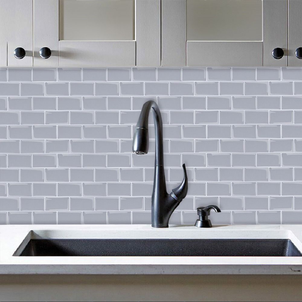 Brick Design 3D Stereo Wall Stickers Waterproof Imitation Wall Tile  for Kitchen Bathroom