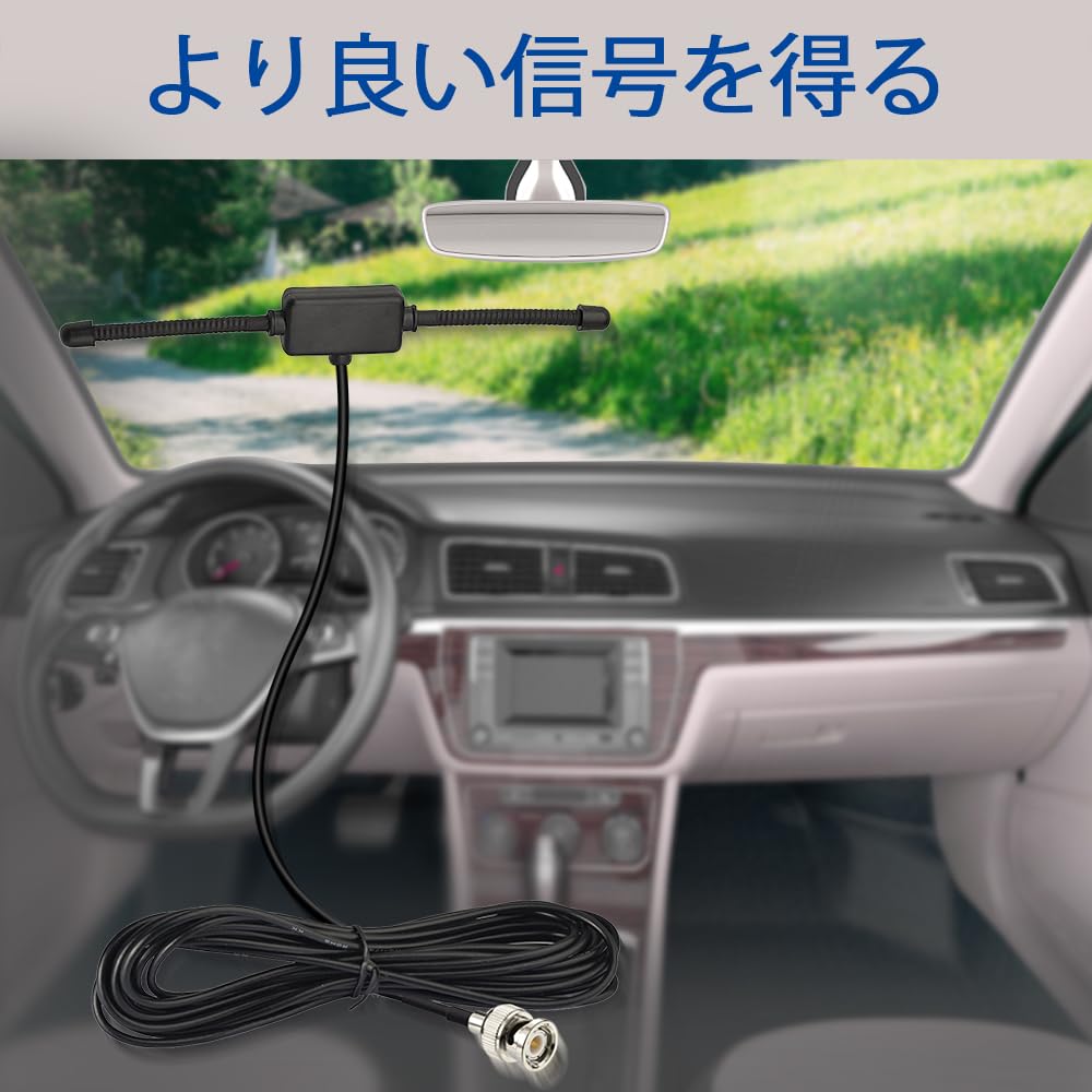 BINGFU 144430MHz VHFUHF Adhesive Antenna, 20MHz-1300MHz Wideband, BNC Connector, for Car Radio Scanners, CB Radios, Amateur Radios, FM Radios, and