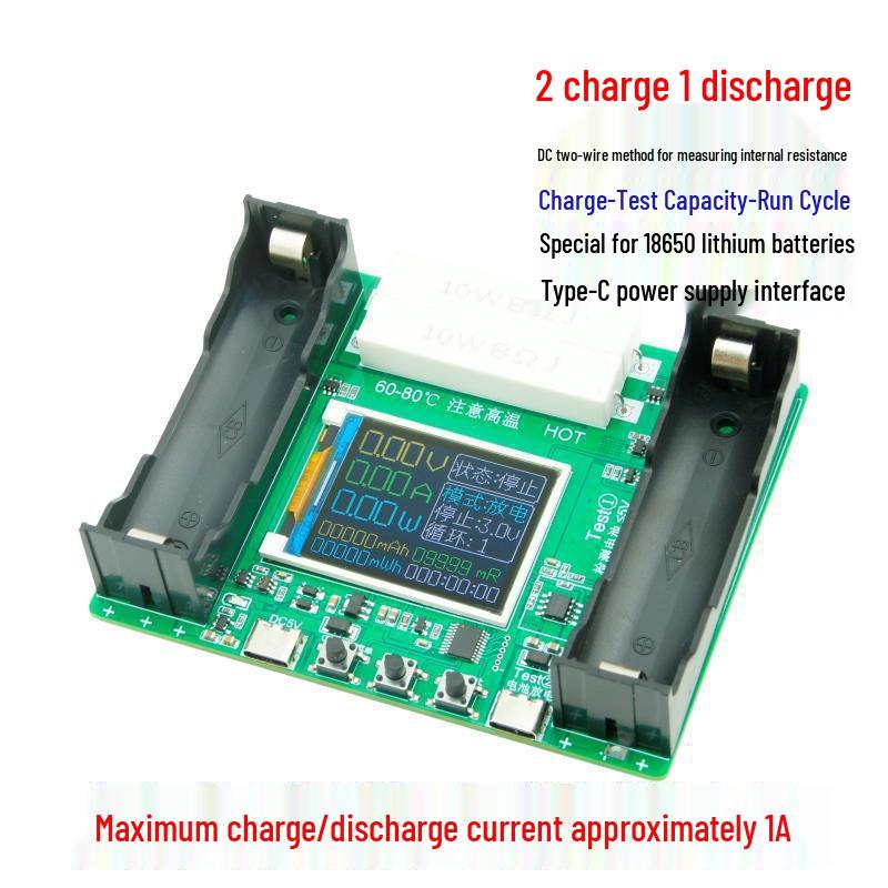 

Высокоточный тестер литиевых аккумуляторов 18650: 2-канальный автоматический анализ заряда-разряда, сопротивления и емкости 2-Channel (2 Charge, 1 Discharge)
