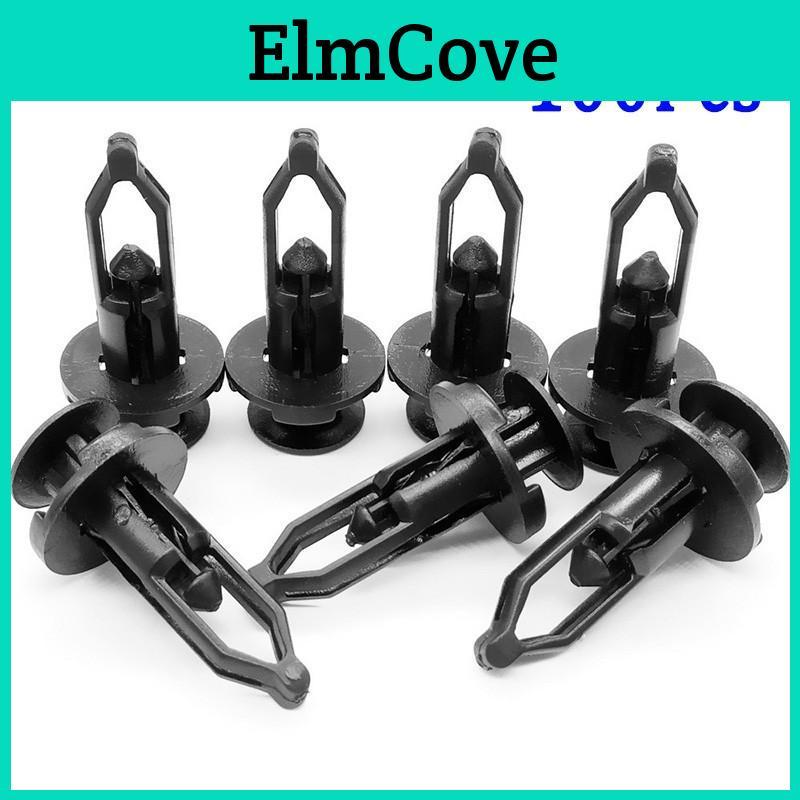 Fastener High Rivets Clips Fender Quality 100x Black