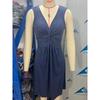 Fashion Summer Sleeveless V-neck Casual Dress Elegant Women Solid Color Knit Pleated Slim Waist Twist Party Dresses Female Women's Clothing