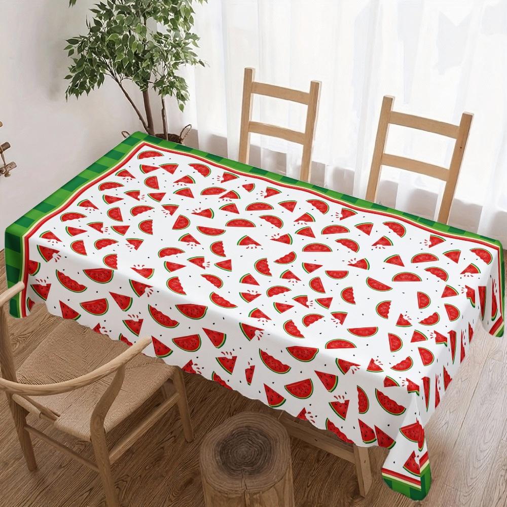 Ghirlanda di Fiori per il Giorno dell'Indipendenza Tovaglia Rettangolare Impermeabile Fiore Rosso Blu Stella Bandiera USA Copritavola per Pranzo Cucina