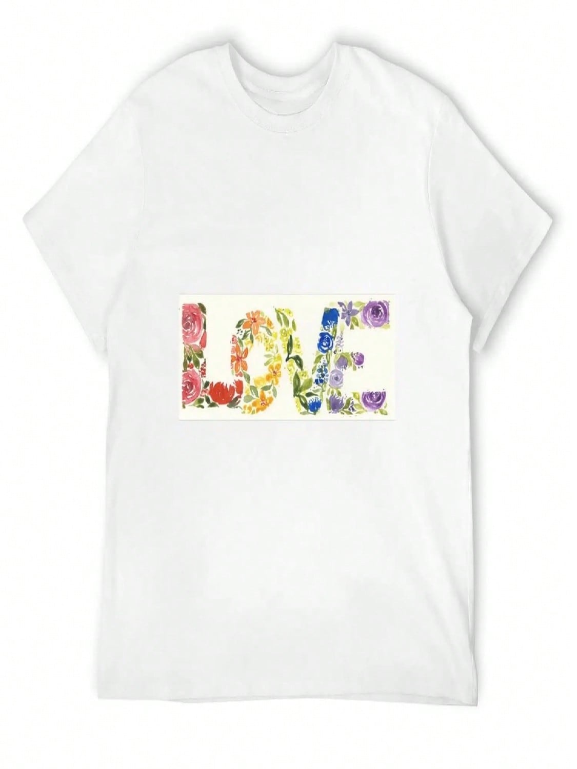 Pride LOVE In Flowers T-Shirt Plus Sizes Graphic Tee Shirt Designer Shirts unisexs Shirts Graphic Tee S разноцветный