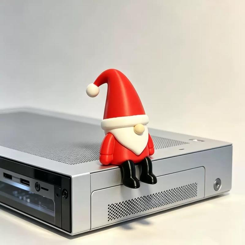 Cute 3D Printed Christmas Gnome Figurine With Dangling Legs For Home Holiday Party Decoration