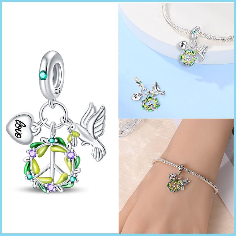 100% Echter Kupfer Engel Ring Stern Mond Anhänger Passend für Original Marken Armband Für Frauen Geburtstag Mode Schmuck Geschenk