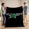 Green Star Logo On Black Background Print Blanket Soft and Cozy Perfect for the Living Room Bed Sofa or a Nap,gift