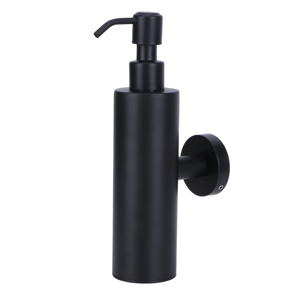 200ml Runder Seifenspender Wandmontiert Shampoo Duschgel Behälter Badezimmerzubehör Schwarz