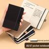A7 Black Portable A6 Notebook for Students - Mini Pocket-Sized, Simple, Handy Carry-On