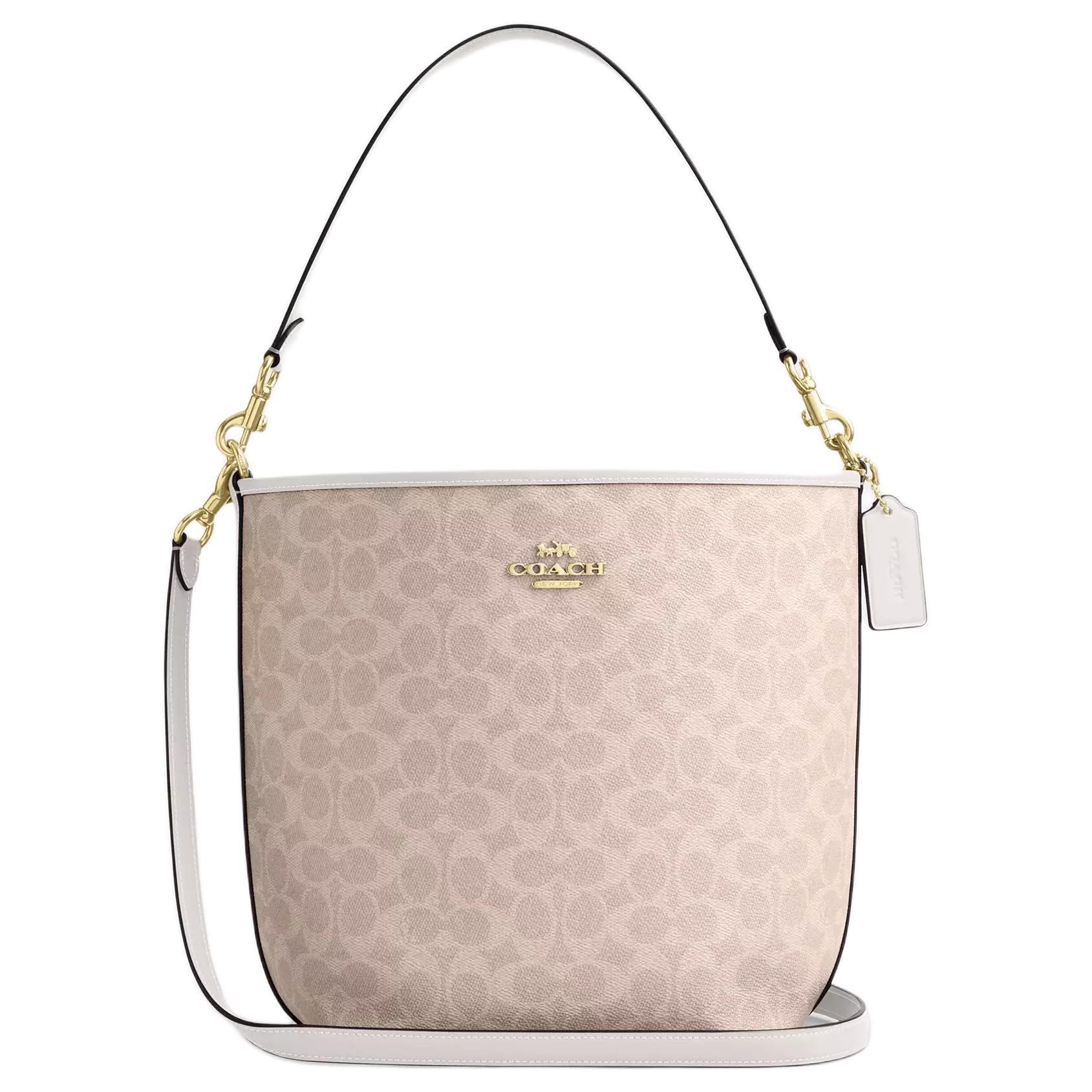 Coach Women Signature Canvas Crossbody Bag Lightweight Daily Purse CT802-IMXDM Basic Set (Bag+Dust Bag)
