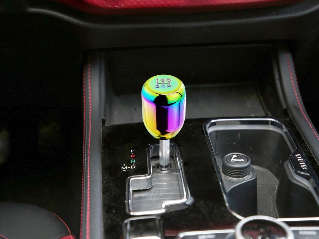 Abfer Schaltknauf Kurz und Aluminium für Schalthebel Universal Passend für Automatik und Manuell Auto Innenraum 5-Gang Knauf, Beschwert, Legierung, Autos,