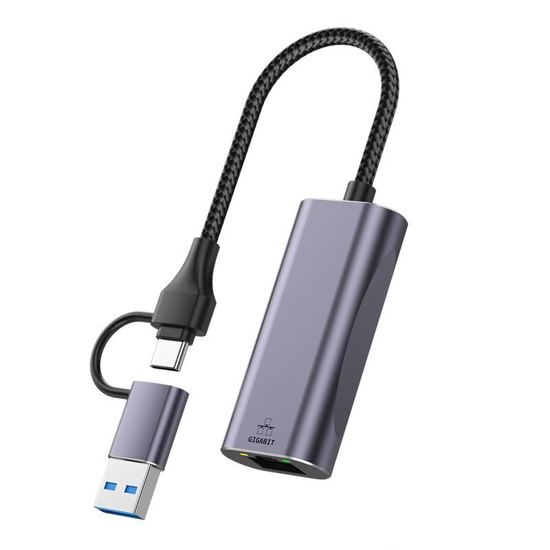 Type-C USB to Gigabit Ethernet Adapter for Laptops, Tablets, and Phones