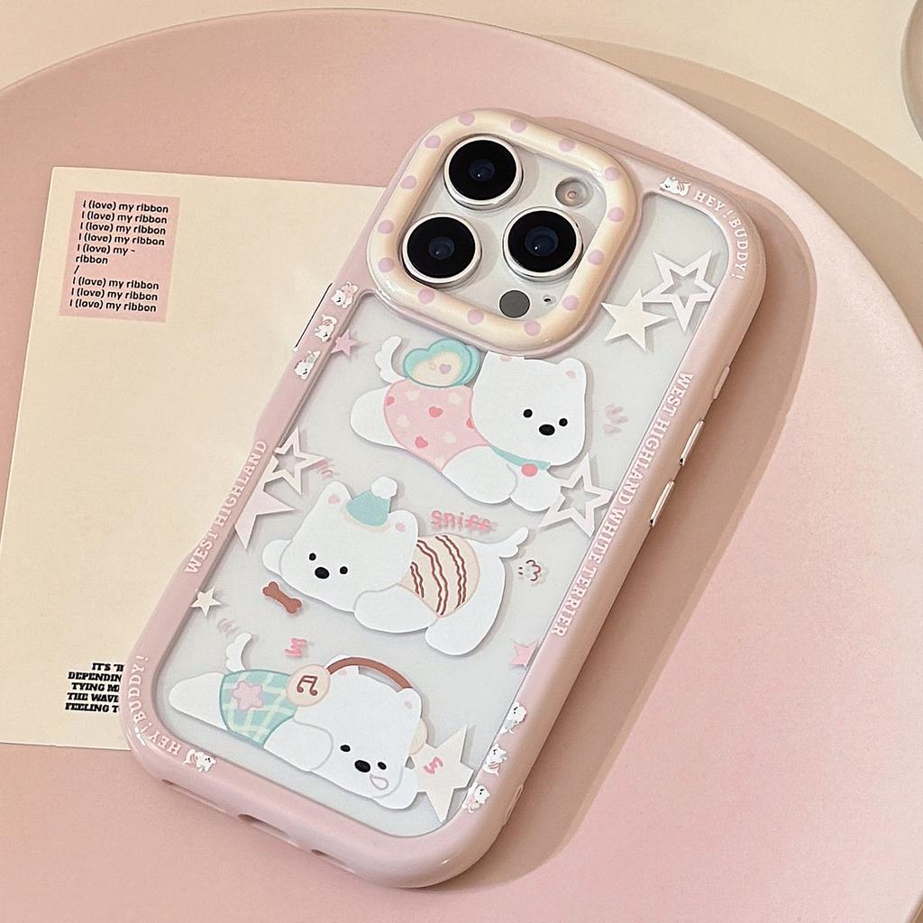 Fun Cartoon West Highlands Suitable for IPhone16 Mobile Phone Case IPhone15 Acrylic 14 Apple 1311