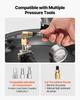 Pressure Pot Paint Tank, 40 L Heavy Duty Steel Pressure Pot Tank, Spray Paint Pressures Pots with Three Quick-Connect Couplers for Home Use, DIY, Art