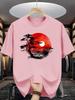 Unisexs Summer 100 Pure Cotton Fashionable Casual Loose Fit Printed Round Neck Short Sleeved Tshirt Top