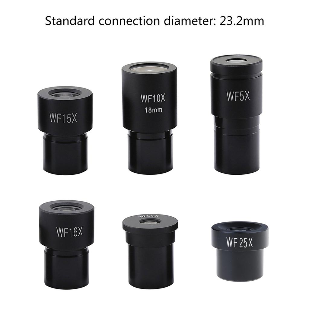 Lab Microscope Biological Microscope Eyepiece Wide Angle Lens Monocular Oculars Microscope Accessories Metal Glass