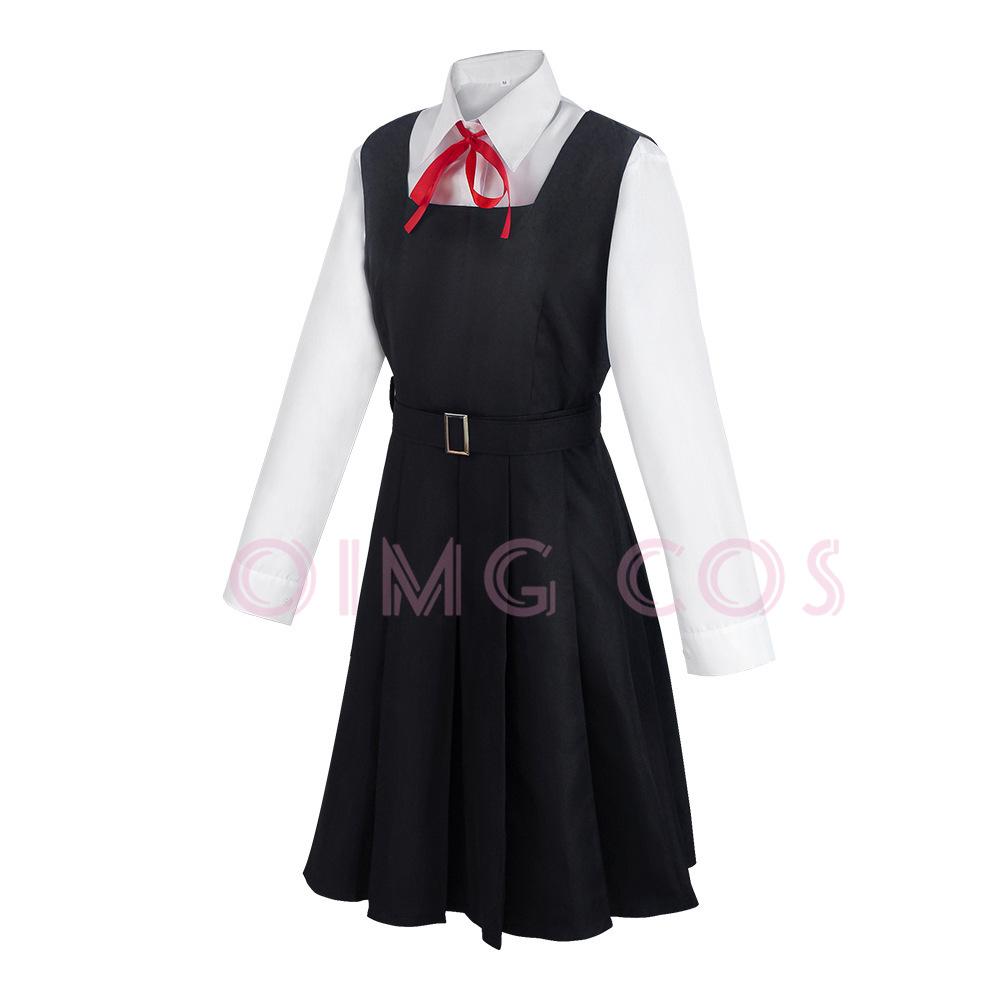 Mitaka Asa Cosplay Costume Chainsaw Man Outfits Blue Suit Shirt Tie Short Wig Neck Ring Women Anime Uniform Halloween