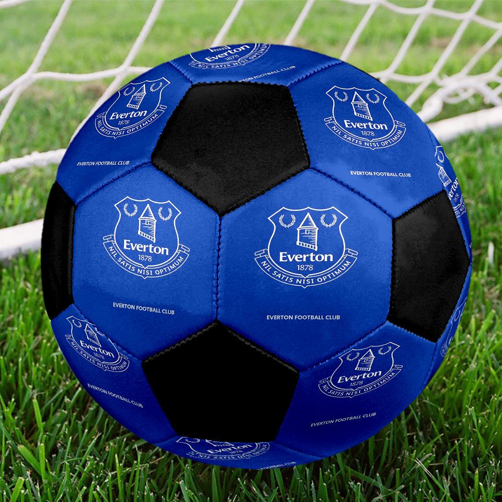 Everton Indoor Soccer Ball Colorful All Ages Size 5 Machine Stitched PVC Competition Ready Durable High-Bounce