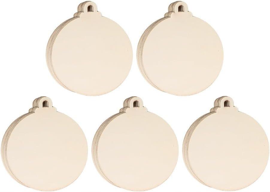 Wooden baubles for painting, pendant, 50 pieces, for creative children