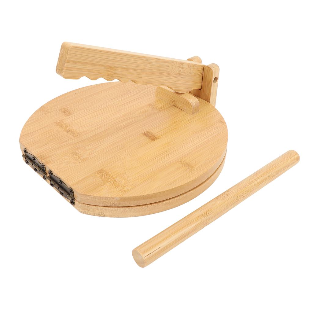 Holz Tortillapresse mit 50 Pergamentpapier Runde Mais-Tortillapresse für selbstgemachte mexikanische Tortillas