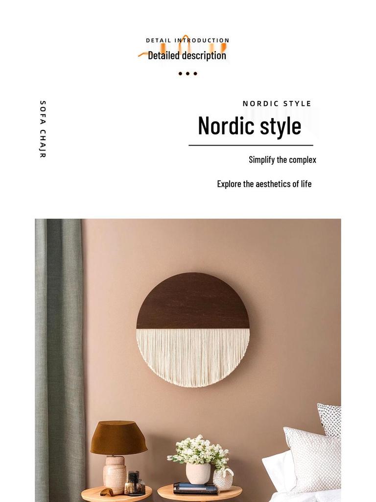 Handmade Round Retro Woven Wall Tapestry: Artful Decor for Living Room or Entrance
