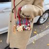 Change Bag 2025 New Retro Cute Messenger Bag Plaid Earphones Handbag Commuter Shoulder Bag