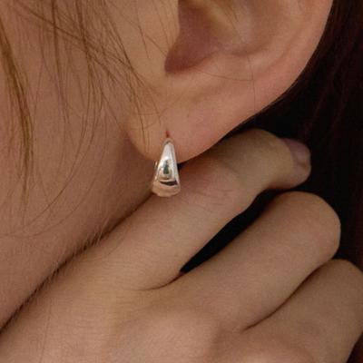 PAIGEFLYNN JEWELRY [925 Silver] Dew Hoop One-Touch Earrings