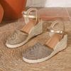 2026 Fashionable Versatile Large Size Height-Increasing Buckle Sandals