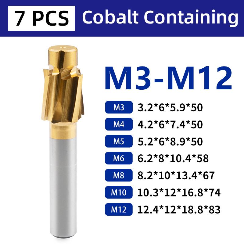 HSS Countersink Milling Cutters / Cobalt-Containing Layer Countersinks / Fully Ground Countersink Drills M3M4M5M6M8M10M12M14M16