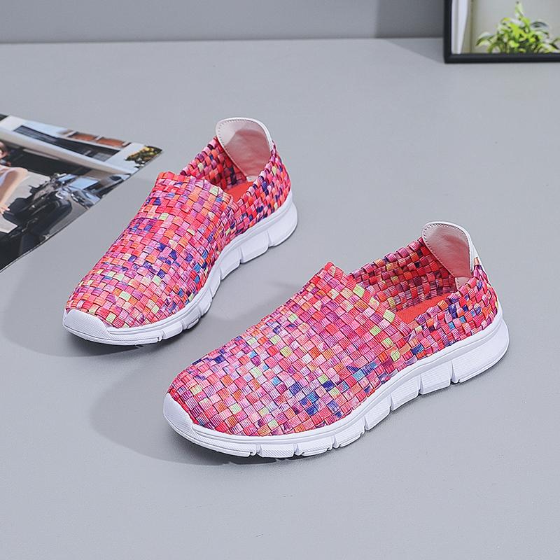 Fashion Summer Trendy Women's Shoes Soft Soled Braided Breathable Sneakers Flat Bottom Comfortable Fashion Casual Walking Shoes 36-41