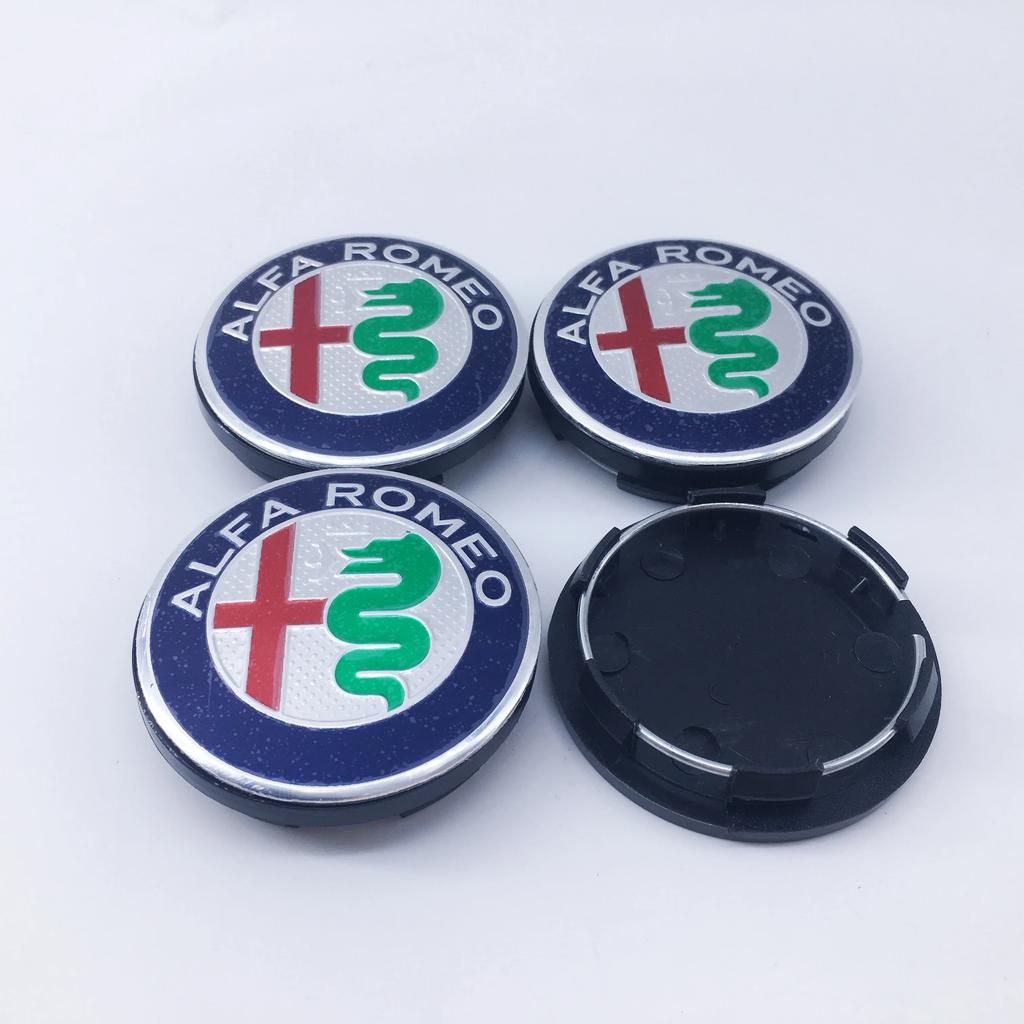 Samolepky na auto Pro Alfa Romeo 4ks 50MM nové černé Pro Alfa Romeo Giulietta GT Modifikace loga středového krytu kola auta Kryt středového kola Deco