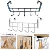 Over Door Hanger Rack 5 Hooks Stainless Steel 9.8 X 3.9 Inch for Easy Mounting
