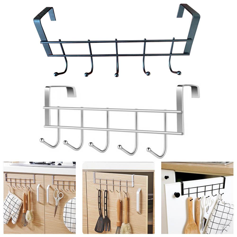 Over Door 5 Hook Clothing Hanger Rack for Hats Scarves and More Storage