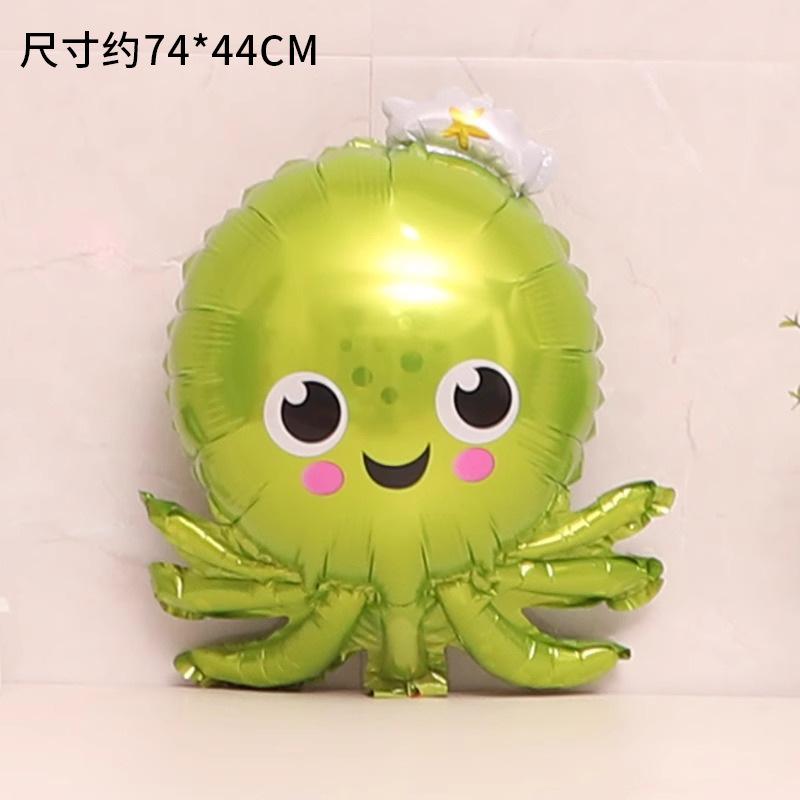 Ocean Animal Balloons, Baby Birthday Party Arrangement, Children'S Birthday Cartoon Living Room Print Special Shape