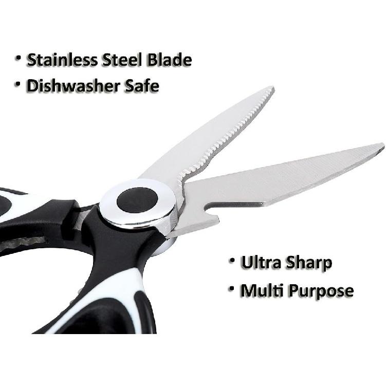 Ultra Sharp Premium Heavy Duty Shears and Multi Purpose Scissors, Black