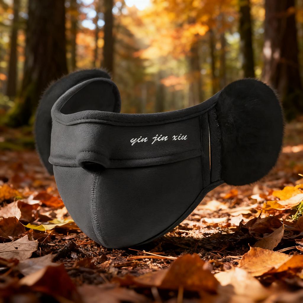 1Pc Winter Windproof Face Mask,Reusable Lined Shield with Ear Protection,Breathable Cold Weather Riding Gear for Outdoor
