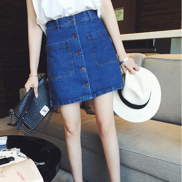 Summer Womens Ladies A-line Jeans Skirt 